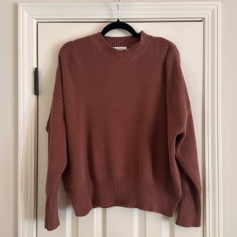 Neuflora Cowl Neck Sweater - Rose